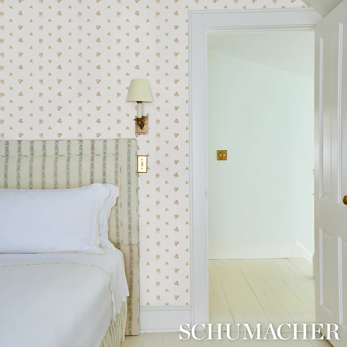 MARGIE FLORAL ROSE Schumacher Wallpaper wallpaper - SKU 5014742
