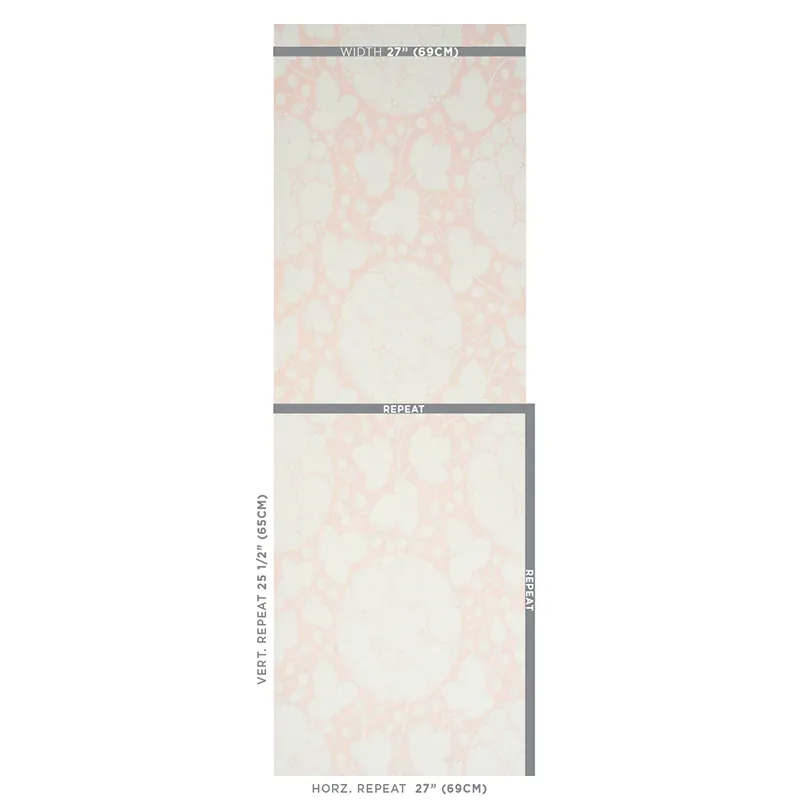 MARIANNE - BLUSH Schumacher Wallpaper | Wallpaper Twins MARIANNE BLUSH Schumacher Wallpaper wallpaper - SKU 5010721