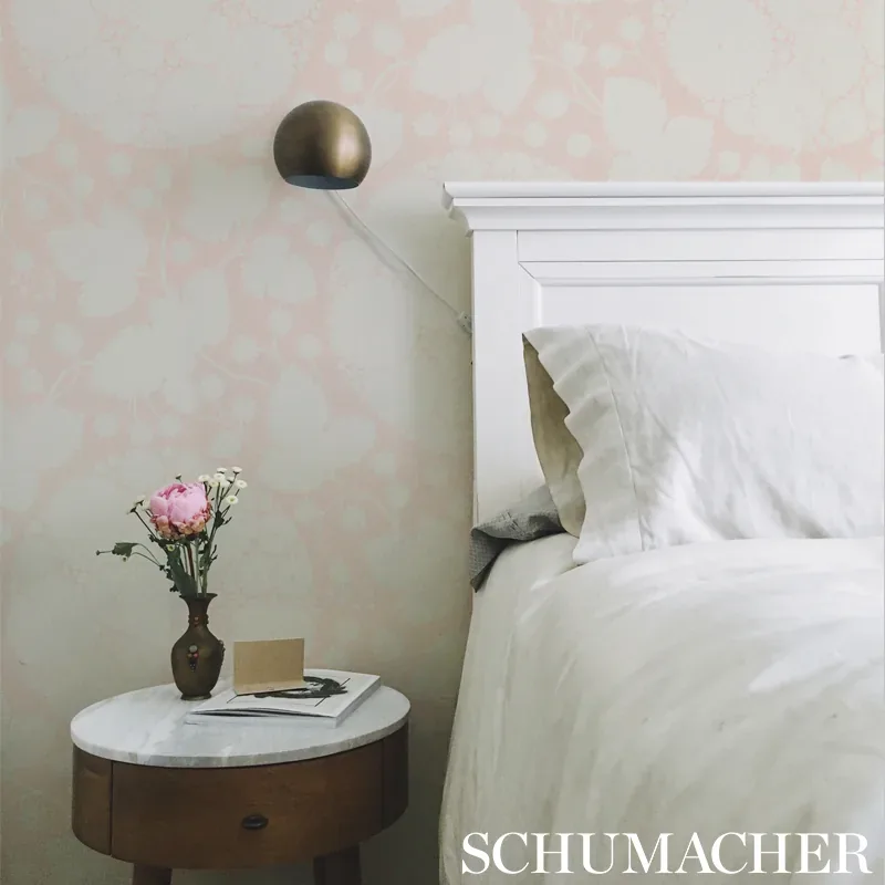 MARIANNE - BLUSH Schumacher Wallpaper | Wallpaper Twins MARIANNE BLUSH Schumacher Wallpaper wallpaper - SKU 5010721