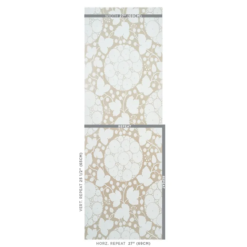 MARIANNE - CHAMPAGNE Schumacher Wallpaper | Wallpaper Twins MARIANNE CHAMPAGNE Schumacher Wallpaper wallpaper - SKU 5010720