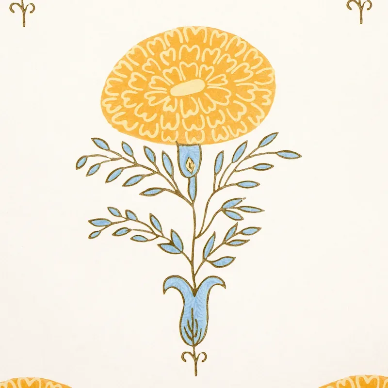 Marigold - YELLOW Schumacher Wallpaper | Wallpaper Twins Marigold YELLOW Schumacher Wallpaper wallpaper - SKU 5012071