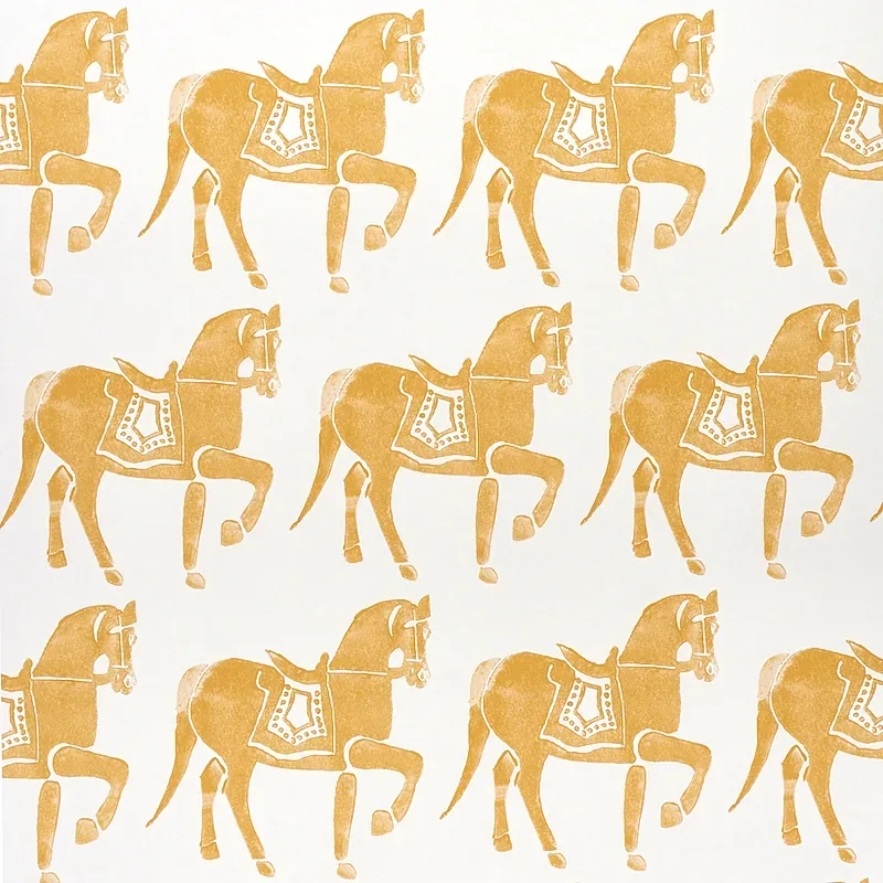 Marwari Horse MUSTARD Schumacher Wallpaper wallpaper - SKU 5011131