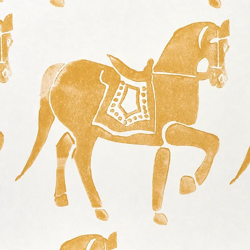 Marwari Horse - MUSTARD Schumacher Wallpaper | Wallpaper Twi Marwari Horse MUSTARD Schumacher Wallpaper wallpaper - SKU 5011131