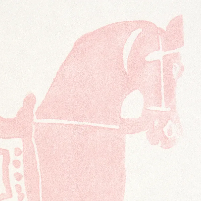 Marwari Horse - PINK Schumacher Wallpaper | Wallpaper Twins Marwari Horse PINK Schumacher Wallpaper wallpaper - SKU 5011132