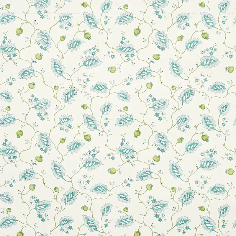 MARYAM VINE PEACOCK Schumacher Wallpaper wallpaper - SKU 5011600