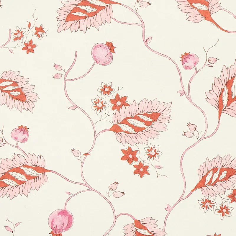 MARYAM VINE PINK & RED Schumacher Wallpaper wallpaper - SKU 5011602