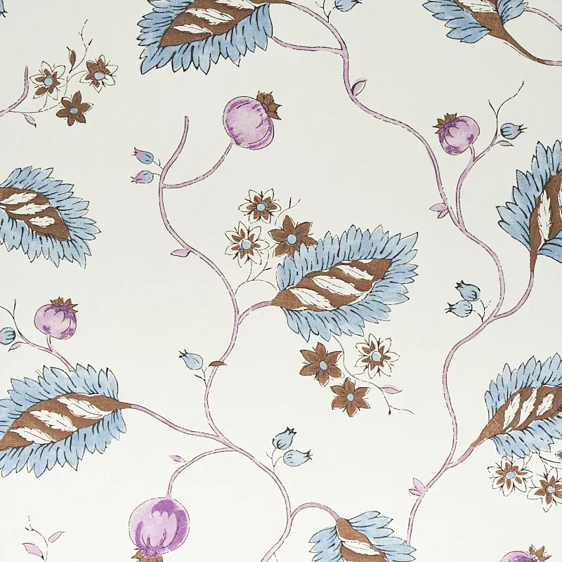 MARYAM VINE SKY & PLUM Schumacher Wallpaper wallpaper - SKU 5011601
