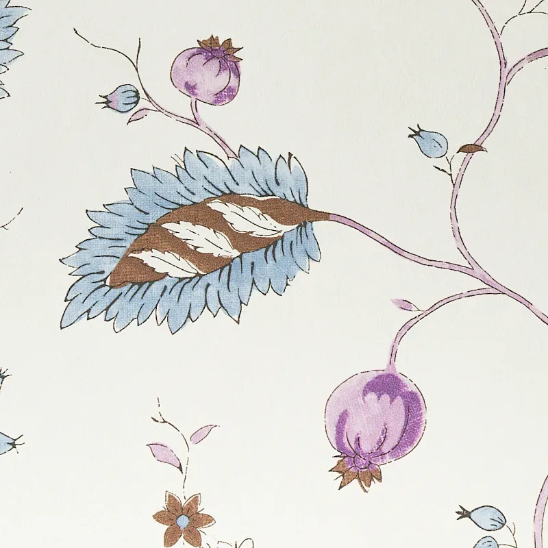 MARYAM VINE SKY & PLUM Schumacher Wallpaper wallpaper - SKU 5011601