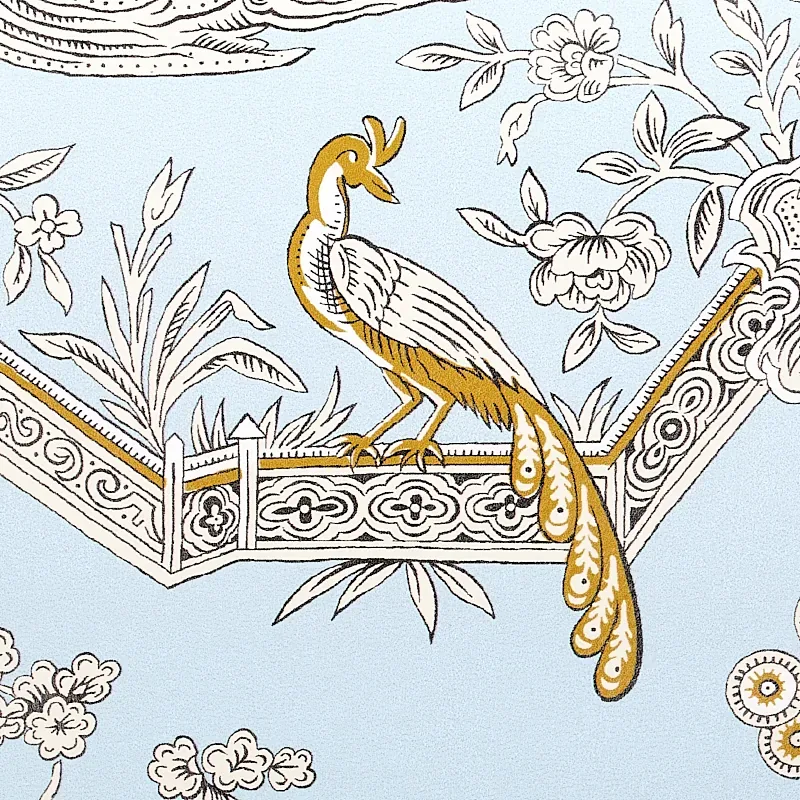 MATSUDANA - BLUE Schumacher Wallpaper | Wallpaper Twins MATSUDANA BLUE Schumacher Wallpaper wallpaper - SKU 5011991