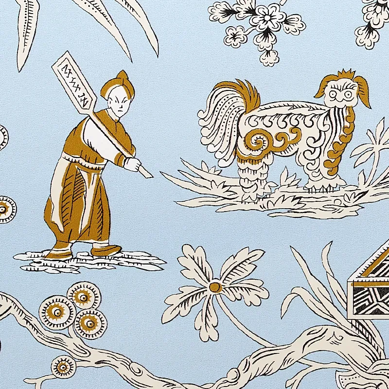 MATSUDANA - BLUE Schumacher Wallpaper | Wallpaper Twins MATSUDANA BLUE Schumacher Wallpaper wallpaper - SKU 5011991