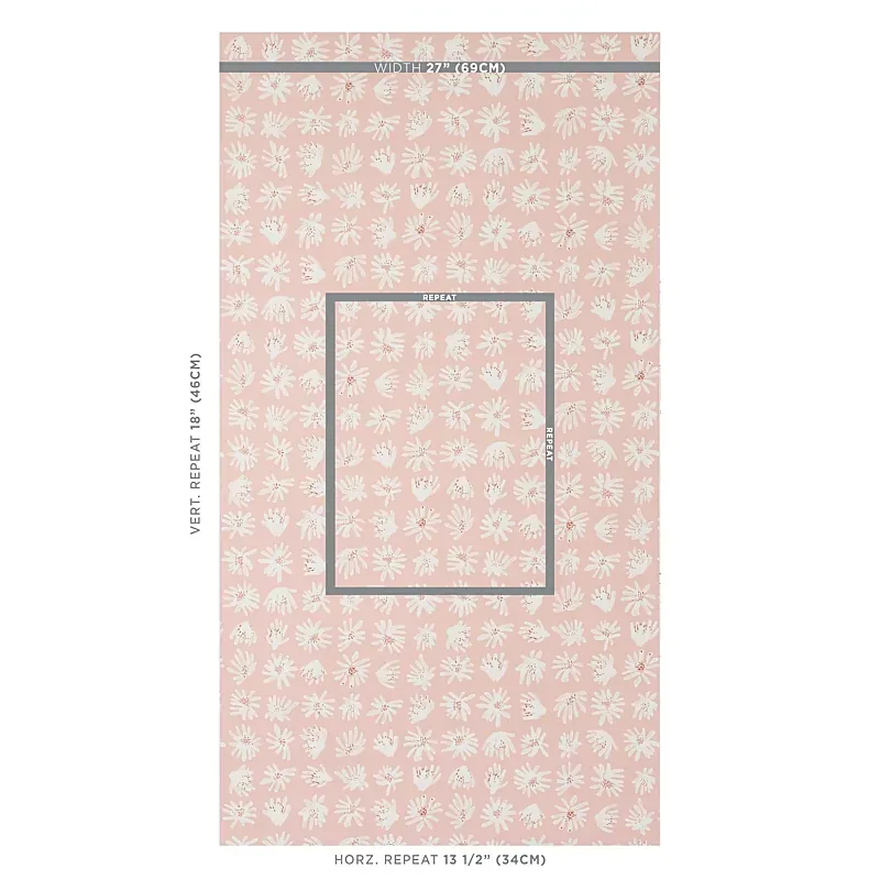 MEADOW ROCK BLUSH Schumacher Wallpaper wallpaper - SKU 5012230