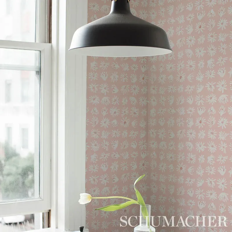 MEADOW ROCK BLUSH Schumacher Wallpaper wallpaper - SKU 5012230