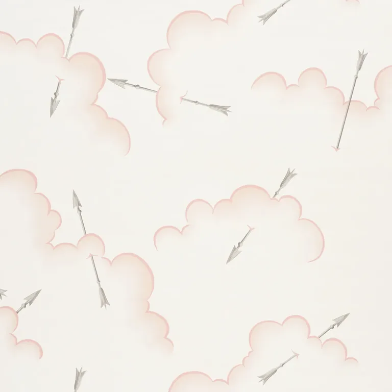 Schumacher MERCURIO wallpaper, color BLUSH, SKU 5009351