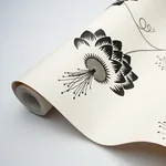 MERLIN BLACK & CREAM Schumacher Wallpaper wallpaper - SKU 5015050
