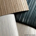METALLIC STRIE SABLE Schumacher Wallpaper wallpaper - SKU 5005712
