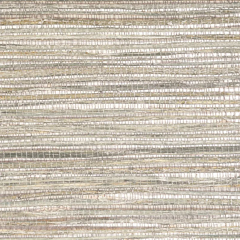 METALLIZED FLAX SAGE Schumacher Wallpaper wallpaper - SKU 5010281