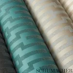 METROPOLITAN FRET TURQUOISE Schumacher Wallpaper wallpaper - SKU 5005894