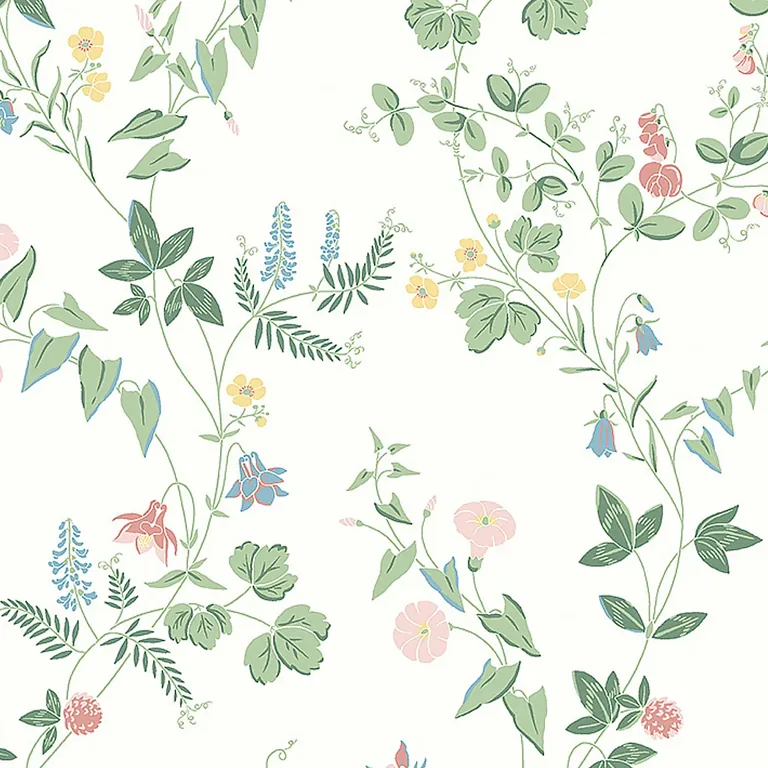 Schumacher MIDSUMMERS EVE wallpaper, color IVORY, SKU 7680