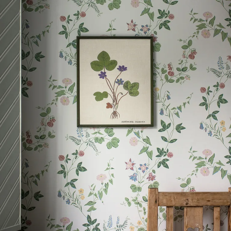 Schumacher MIDSUMMERS EVE wallpaper, color IVORY, SKU 7680