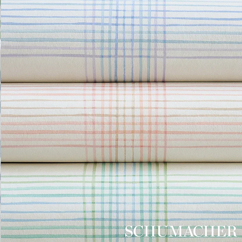 MINERVA PLAID - PEACOCK Schumacher Wallpaper | Wallpaper Twi MINERVA PLAID PEACOCK Schumacher Wallpaper wallpaper - SKU 5012370