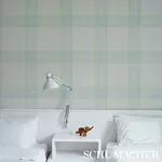 MINERVA PLAID - PEACOCK Schumacher Wallpaper | Wallpaper Twi MINERVA PLAID PEACOCK Schumacher Wallpaper wallpaper - SKU 5012370