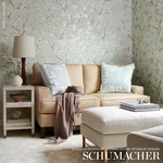 MING CHERRY BLOSSOM AQUA Schumacher Wallpaper wallpaper - SKU 5001070