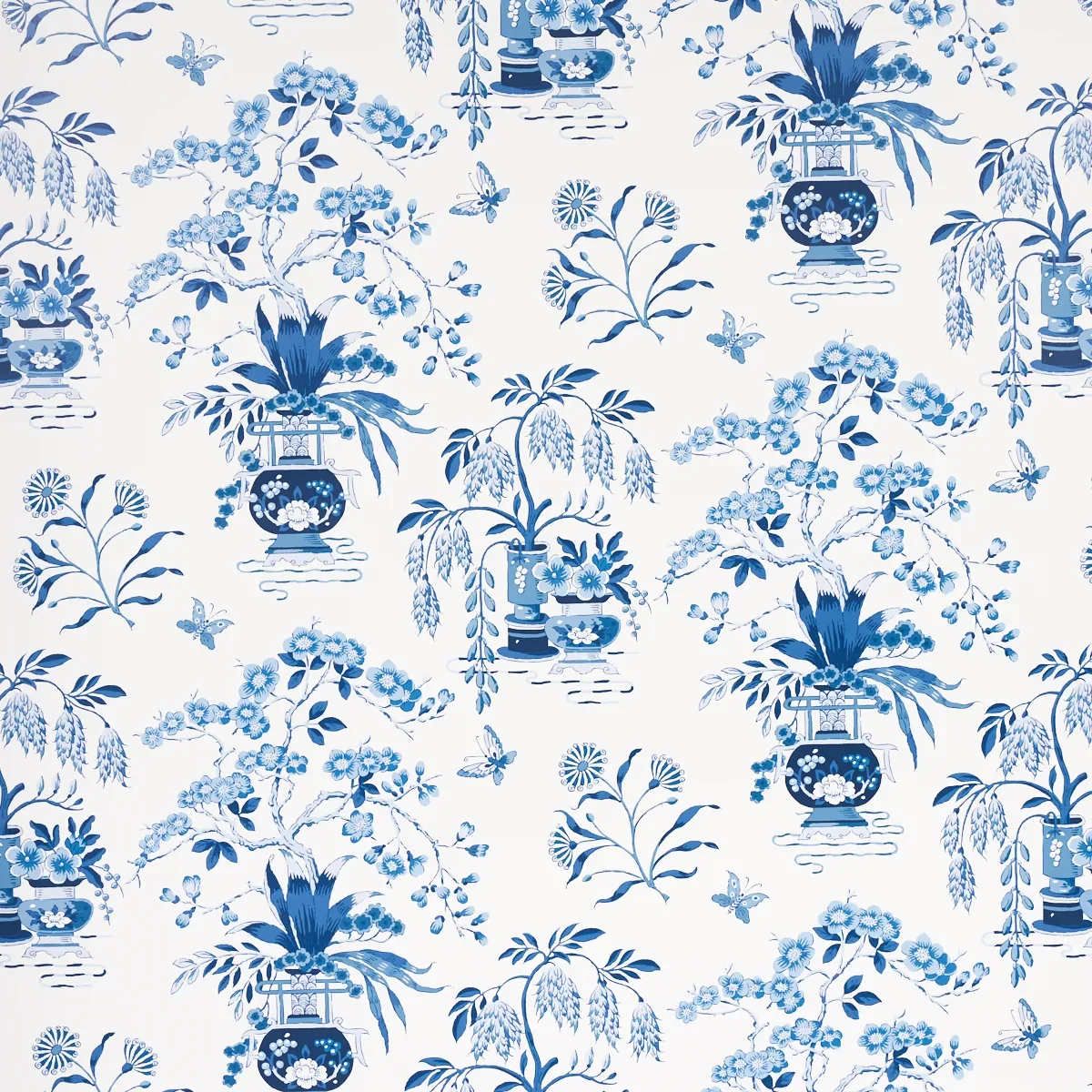MING VASE PORCELAIN Schumacher Wallpaper wallpaper - SKU 5013580