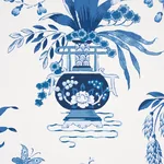 MING VASE PORCELAIN Schumacher Wallpaper wallpaper - SKU 5013580