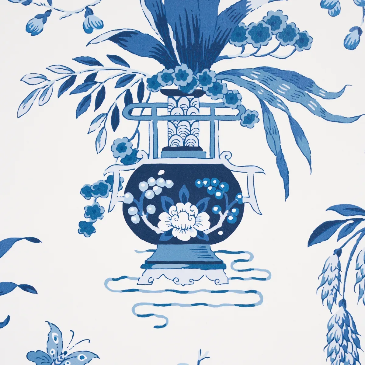 MING VASE PORCELAIN Schumacher Wallpaper wallpaper - SKU 5013580
