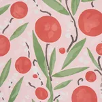 MIRABELLE CHERRY & BLUSH Schumacher Wallpaper wallpaper - SKU 5013201