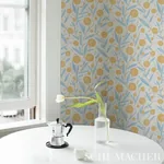 MIRABELLE YELLOW & SKY Schumacher Wallpaper wallpaper - SKU 5013200