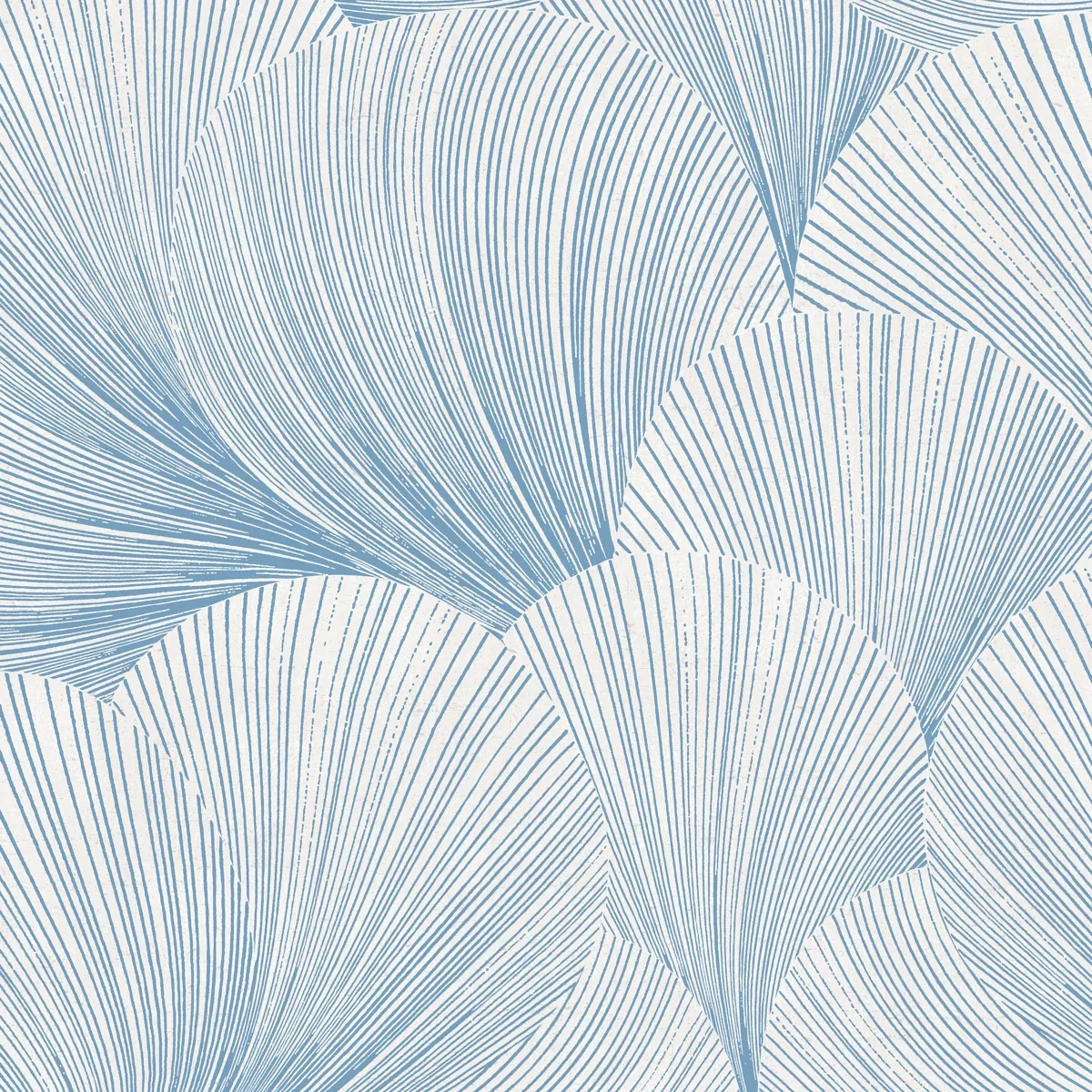 MIRAGE BLUE AND WHITE Schumacher Wallpaper wallpaper - SKU 6152