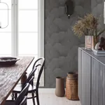MIRAGE CHARCOAL Schumacher Wallpaper wallpaper - SKU 7262