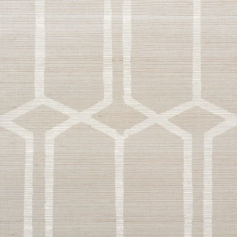 MODERN TRELLIS HEMP SHIMMER - MOONSTONE Schumacher Wallpaper MODERN TRELLIS HEMP SHIMMER MOONSTONE Schumacher Wallpaper wallpaper - SKU 5010110