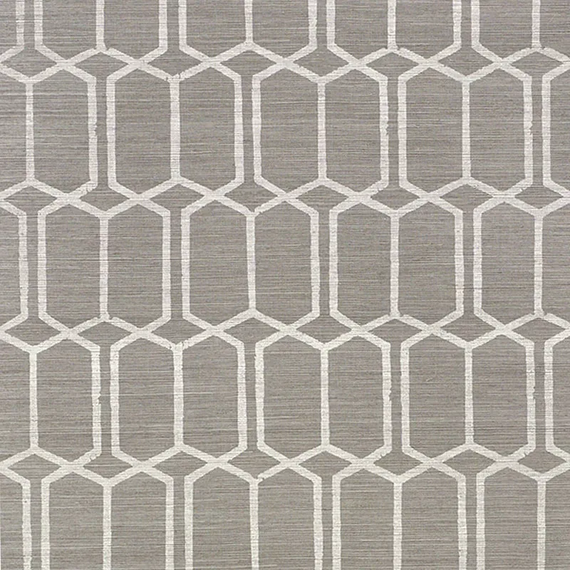 MODERN TRELLIS SISAL CHARCOAL Schumacher Wallpaper wallpaper - SKU 5010101