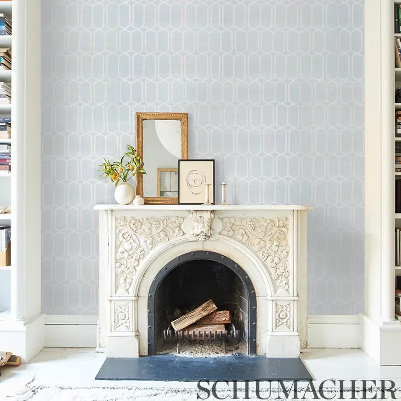 MODERN TRELLIS SISAL - CHARCOAL Schumacher Wallpaper | Wallp MODERN TRELLIS SISAL CHARCOAL Schumacher Wallpaper wallpaper - SKU 5010101