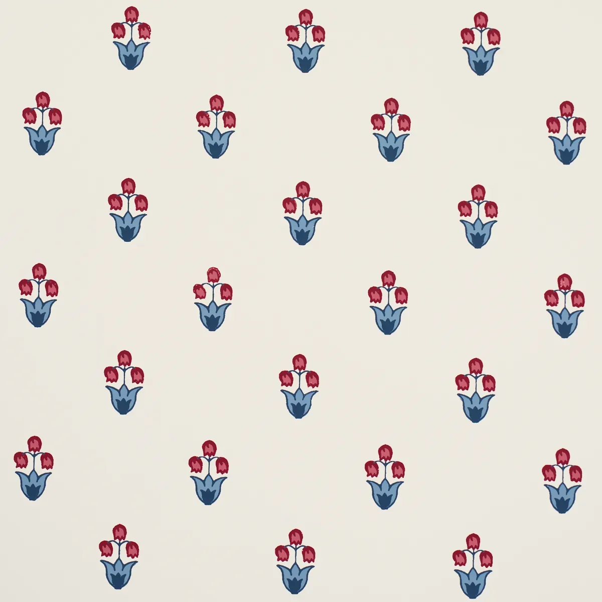 MOIRA HAND PRINT - BLUE & RED Schumacher Wallpaper | Wallpap MOIRA HAND PRINT BLUE & RED Schumacher Wallpaper wallpaper - SKU 5017661