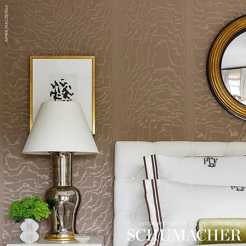 MOIRÉ WALLCOVERING - FAWN Schumacher Wallpaper | Wallpaper T MOIRÉ WALLCOVERING FAWN Schumacher Wallpaper wallpaper - SKU 5009671