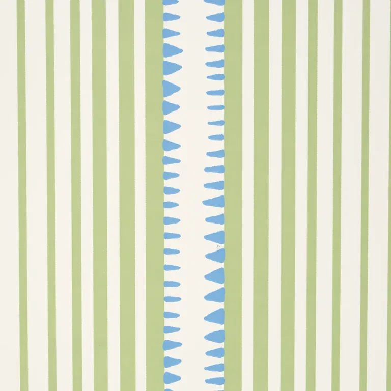Schumacher MONCORVO wallpaper, color GREEN & BLUE, SKU 5008105
