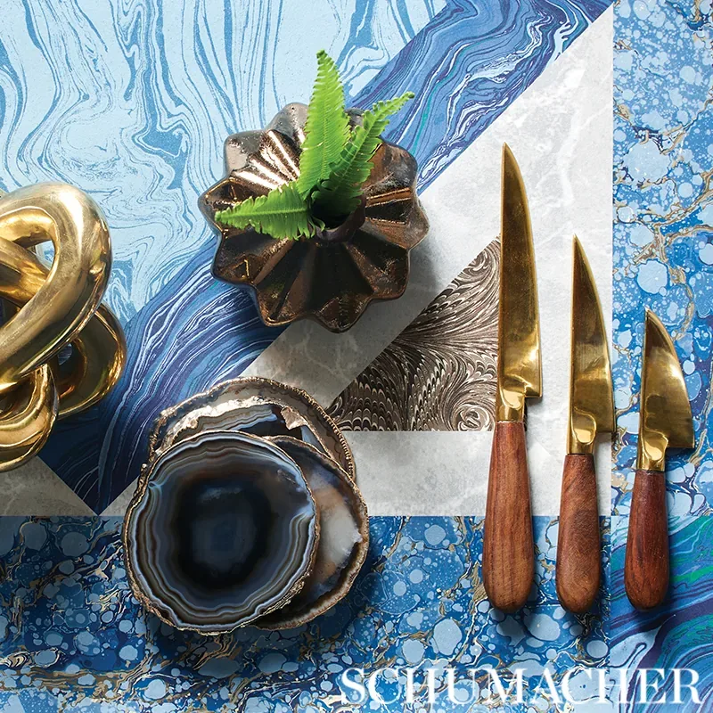 MONGIARDINO - LAPIS Schumacher Wallpaper | Wallpaper Twins MONGIARDINO LAPIS Schumacher Wallpaper wallpaper - SKU 5007071