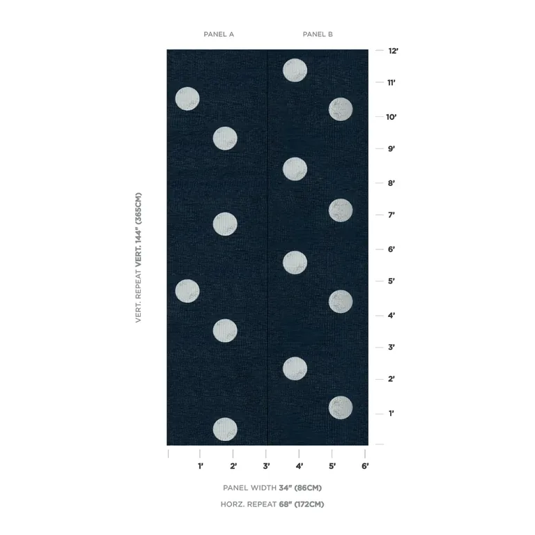 Schumacher MONTE CARLO SISAL 2 PANEL SET wallpaper, color INDIGO, SKU 5016842