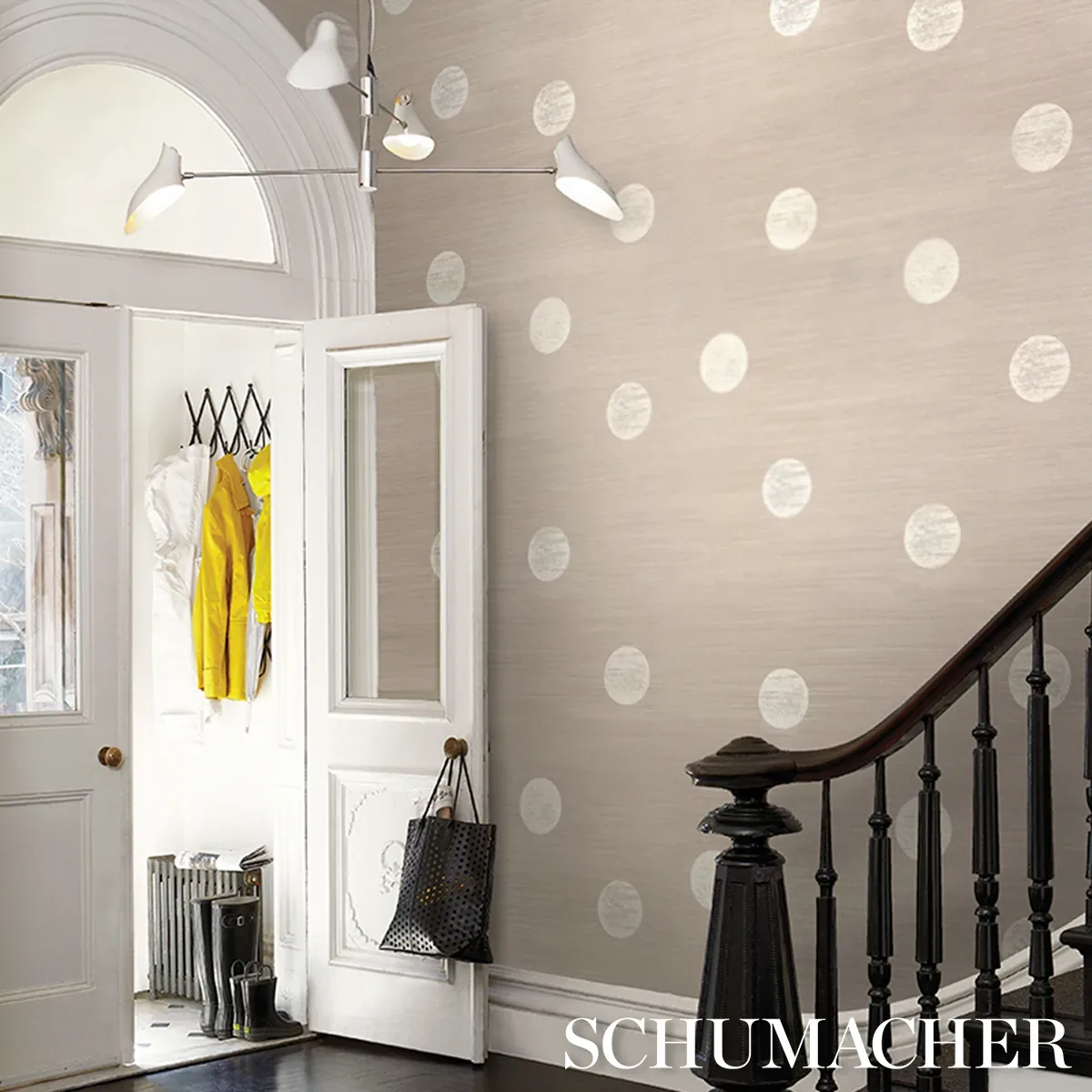 MONTE CARLO SISAL 2 PANEL SET SILVER Schumacher Wallpaper wallpaper - SKU 5016843