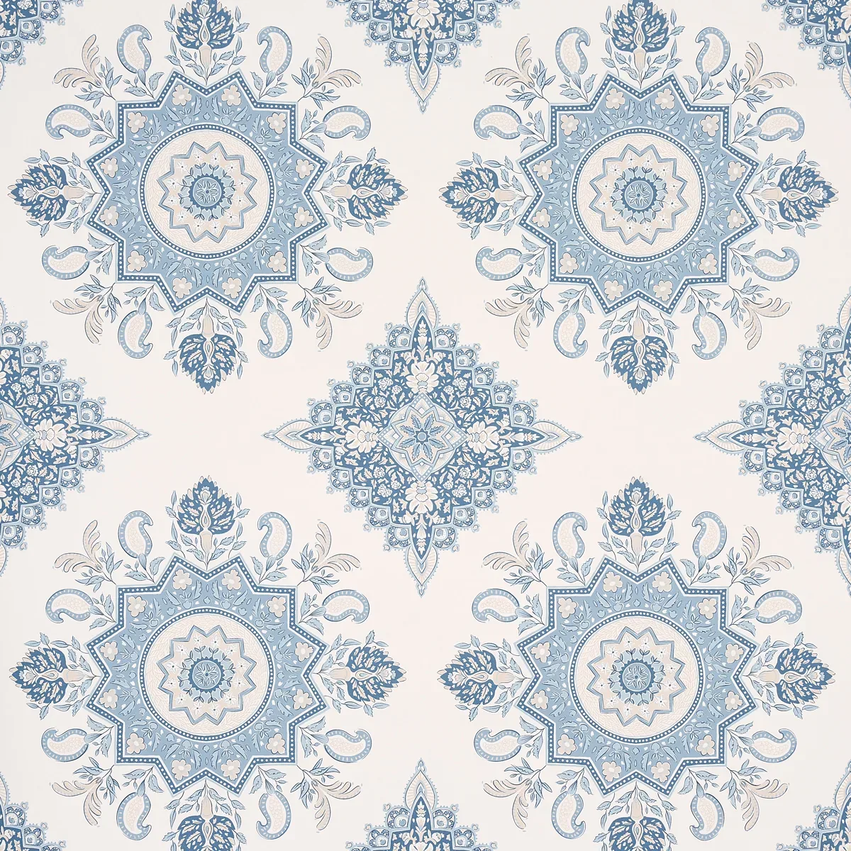 MONTECITO MEDALLION CHINA BLUE Schumacher Wallpaper wallpaper - SKU 5014362
