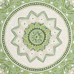 MONTECITO MEDALLION LEAF GREEN Schumacher Wallpaper wallpaper - SKU 5014361