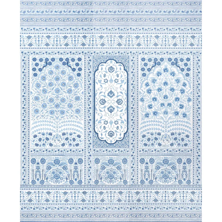 Schumacher MONTECITO PANEL SET wallpaper, color INDIGO, SKU 5015830