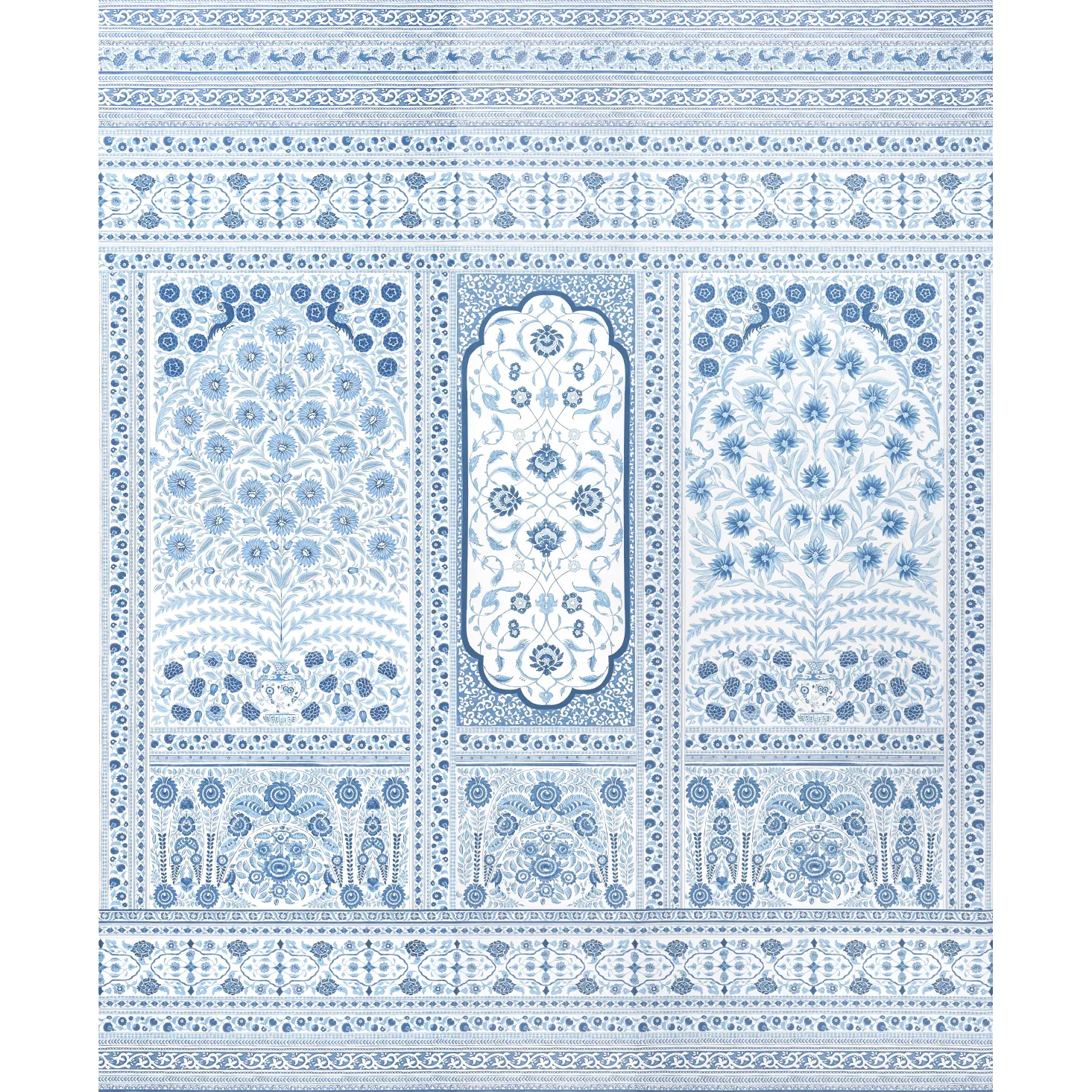 MONTECITO PANEL SET INDIGO Schumacher Wallpaper wallpaper - SKU 5015830