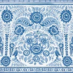 MONTECITO PANEL SET INDIGO Schumacher Wallpaper wallpaper - SKU 5015830