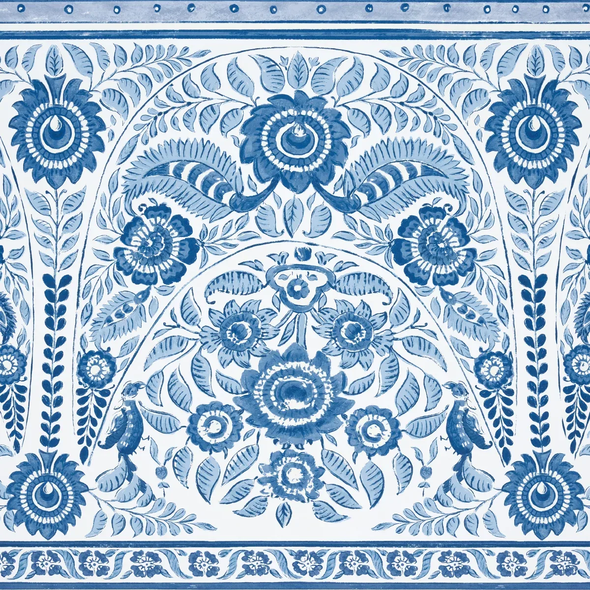 MONTECITO PANEL SET INDIGO Schumacher Wallpaper wallpaper - SKU 5015830