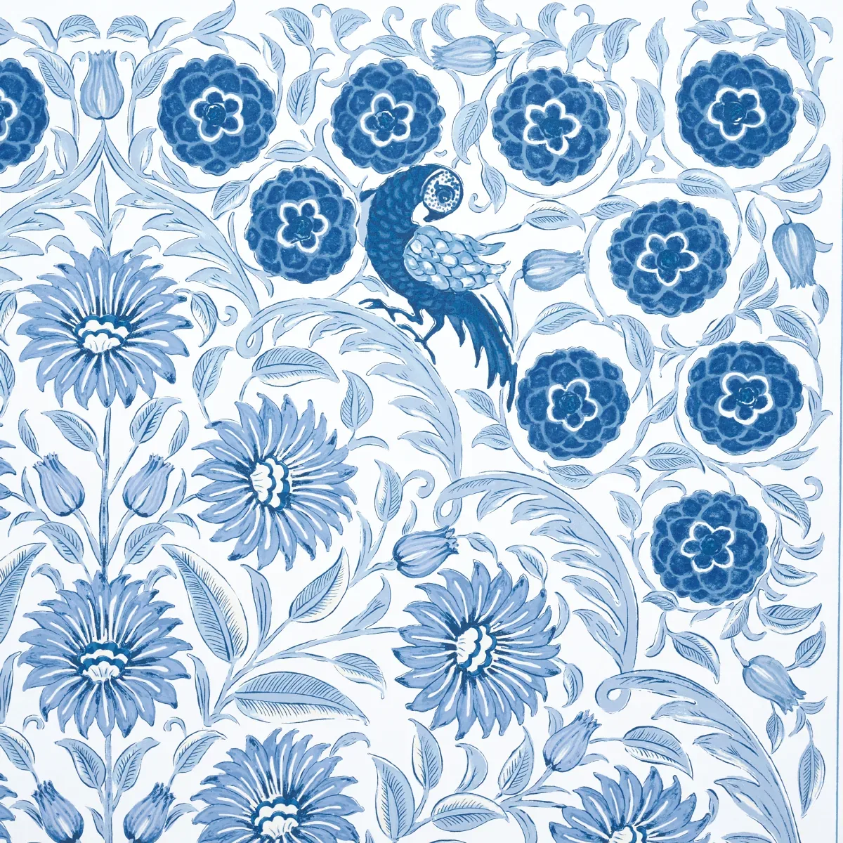 MONTECITO PANEL SET INDIGO Schumacher Wallpaper wallpaper - SKU 5015830