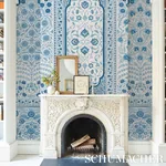 MONTECITO PANEL SET INDIGO Schumacher Wallpaper wallpaper - SKU 5015830